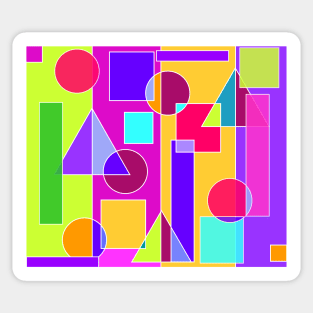 Circle Squares Sticker